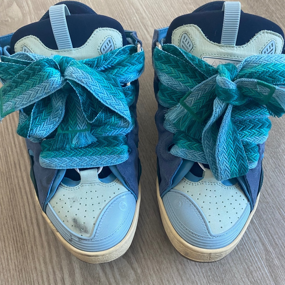 SOLDLanvin Curb Skate Shoes Blue Green Sneakers